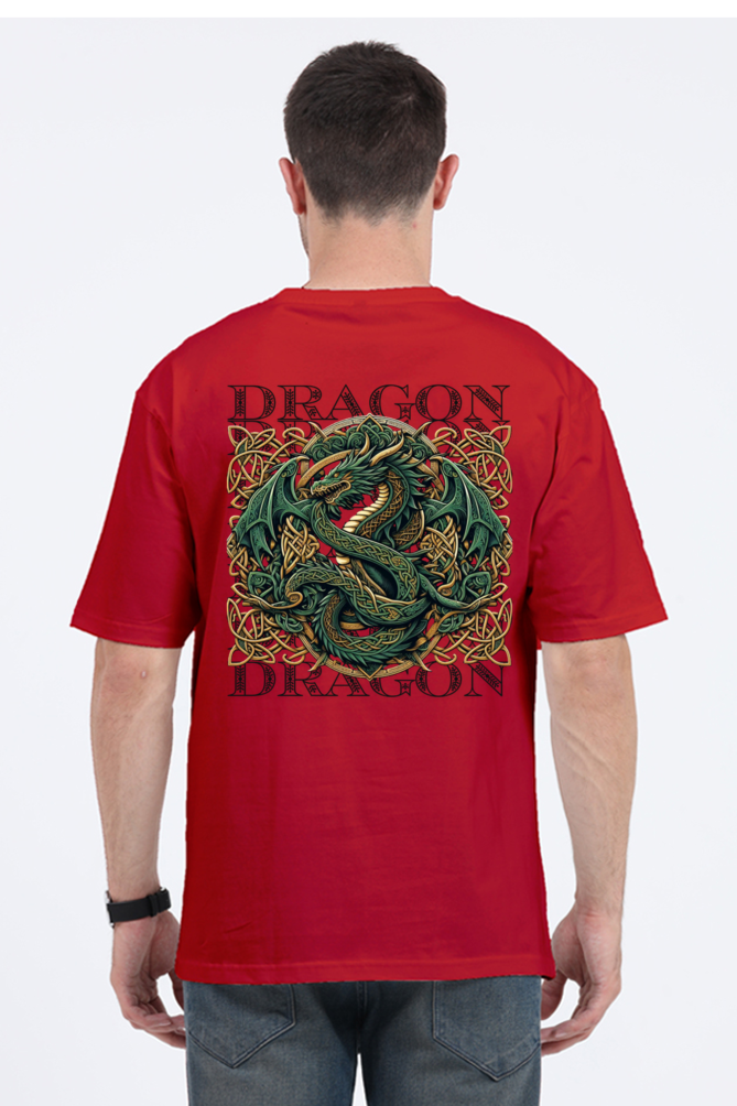 Dragon Oversized Round Neck Cotton T-shirt