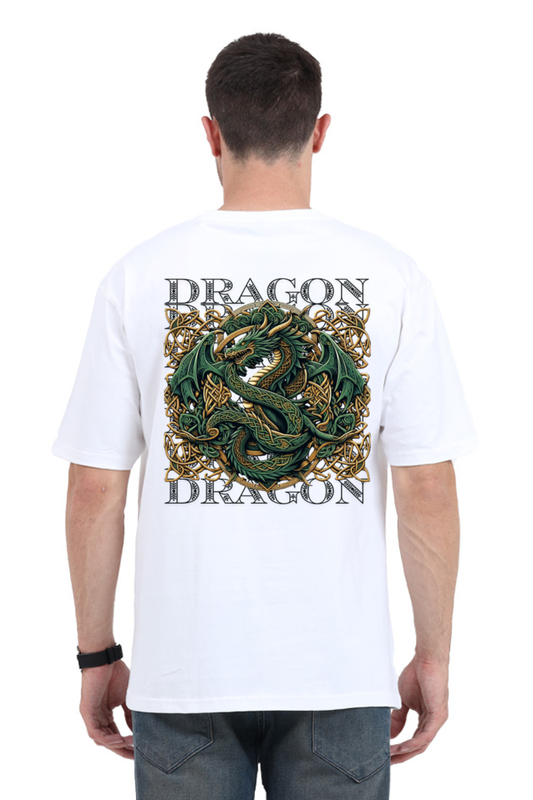 Dragon Oversized Round Neck Cotton T-shirt