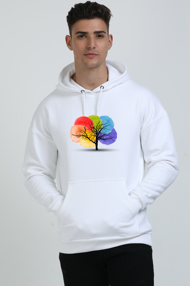 Colorful Tree Heavy Weight Oversized Hooded Sweatshirt