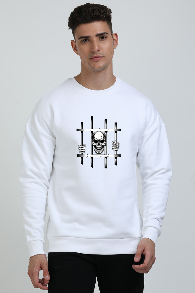 Jailed Skeleton Cotton Heavyweight Oversized Sweatshirt