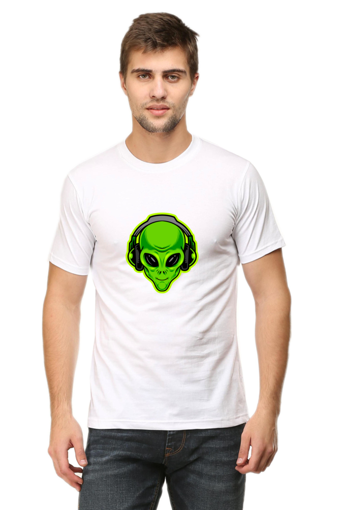 Music Skull Regular Round Neck T-shirt