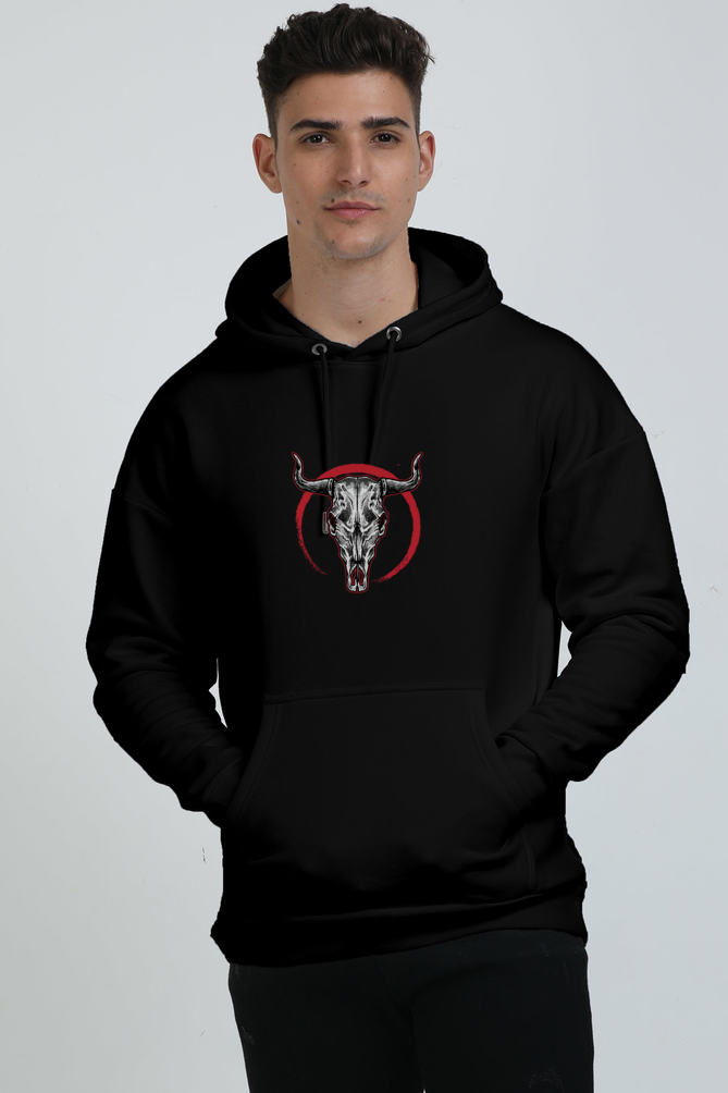 Goat Skull Heavy Weight Oversized Hooded Sweatshirt