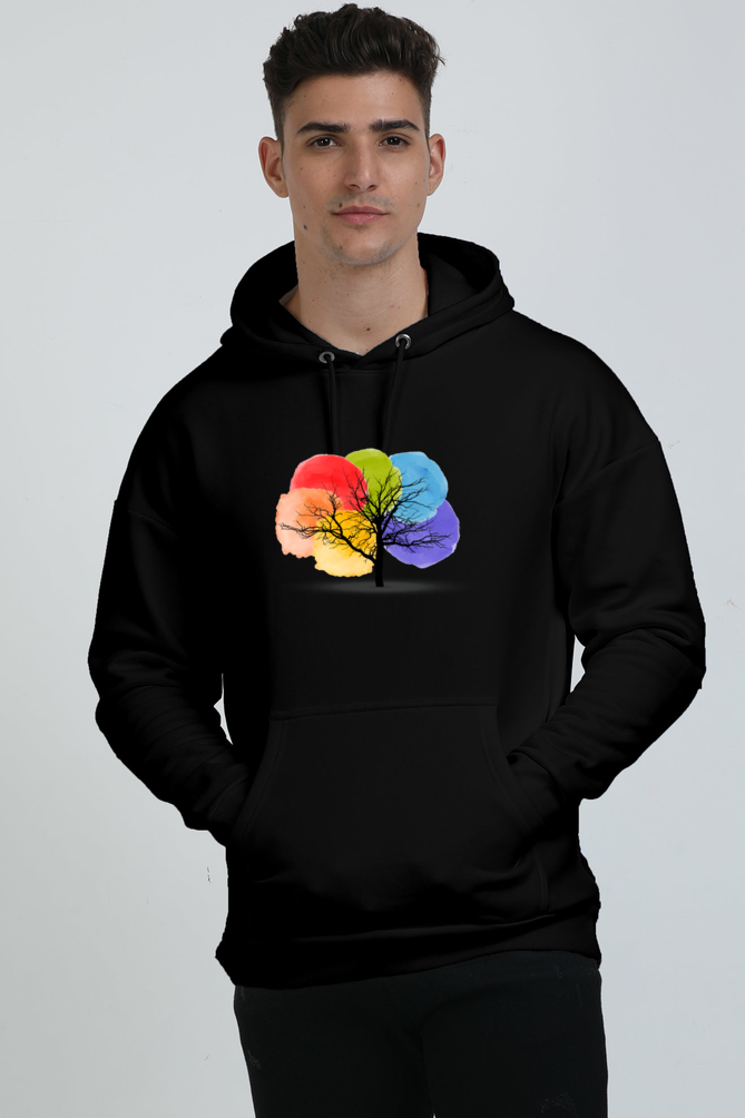 Colorful Tree Heavy Weight Oversized Hooded Sweatshirt