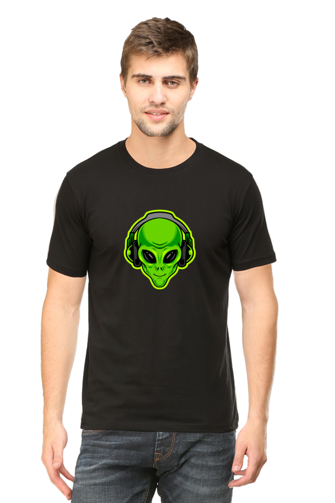 Music Skull Regular Round Neck T-shirt