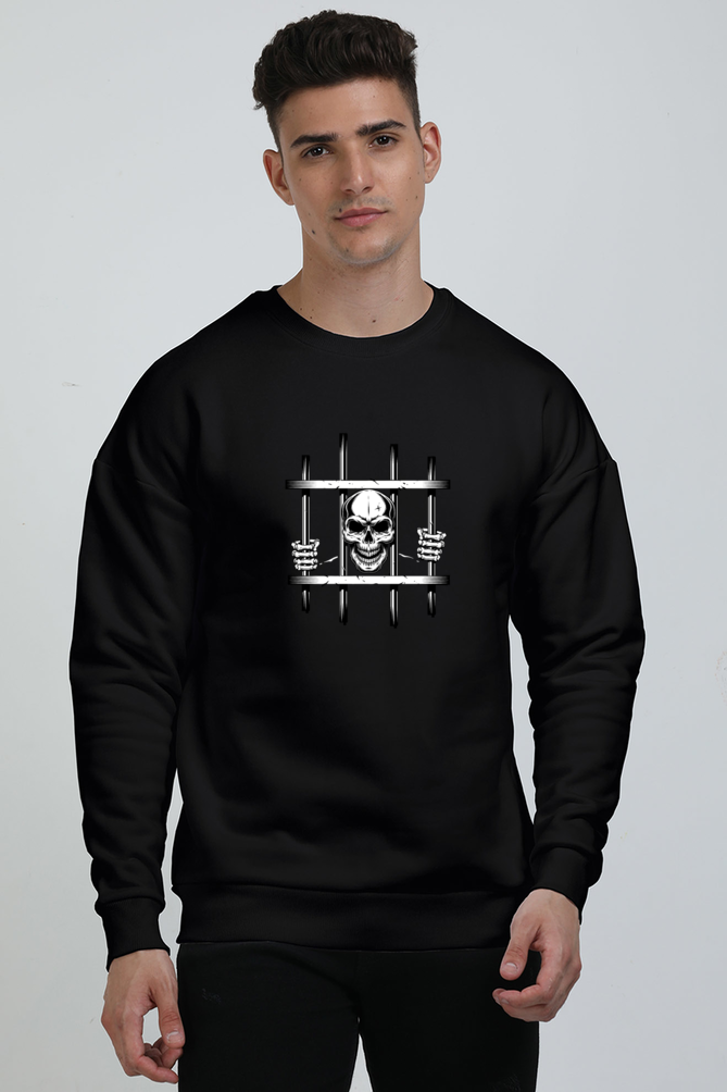 Jailed Skeleton Cotton Heavyweight Oversized Sweatshirt