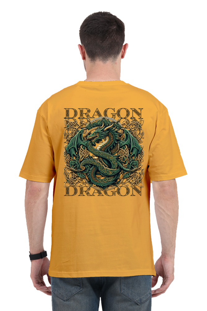 Dragon Oversized Round Neck Cotton T-shirt