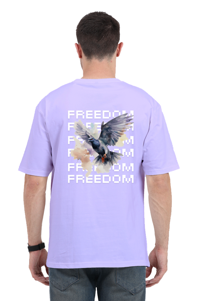 Freedom Oversized Round Neck Cotton T-shirt