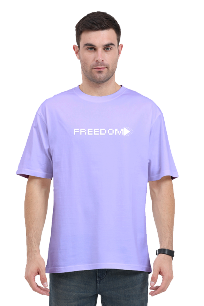 Freedom Oversized Round Neck Cotton T-shirt