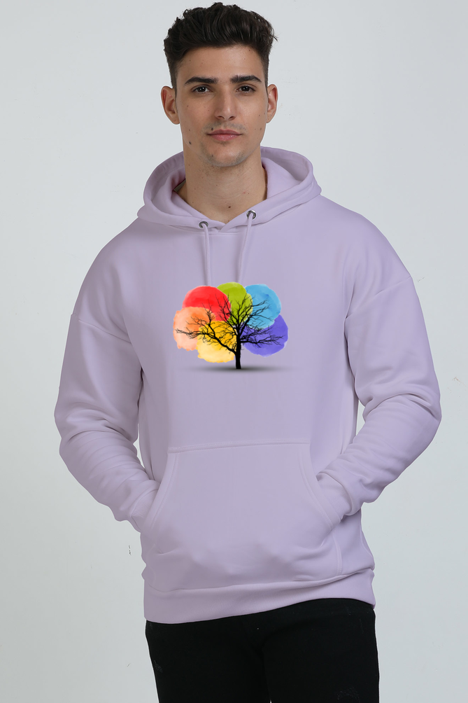 Colorful Tree Heavy Weight Oversized Hooded Sweatshirt